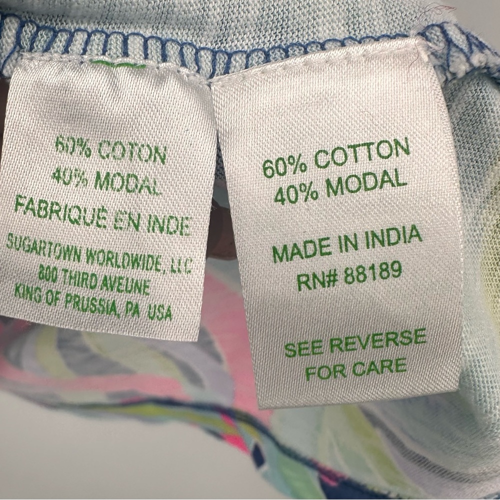 Lilly Pulitzer Sleeveless Cotton Essie Dress Indigo Sea Dreamin Small | L291 - Picture 3 of 6